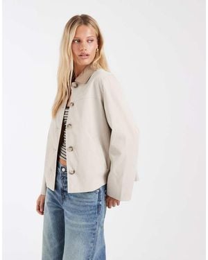 Vero Moda Barnjack Met Contrasterend Kraagdetail - Blauw