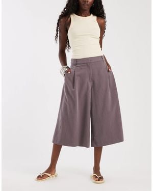 ASOS Tailored High Waist Culotte Pants - Purple