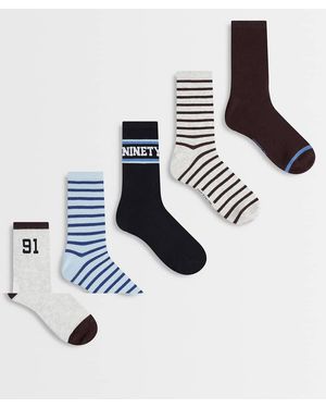 Cotton On 5-pack Crew Socks - White