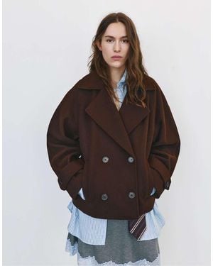 Pull&Bear Short Coat - Black