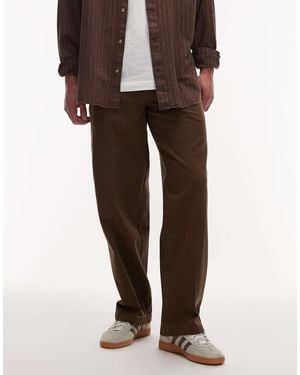 Dickies 247 Loose baggy Fit Work Trousers - Brown