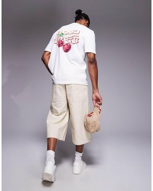 River Island T-Shirt Met Japanse Kersenprint - Wit