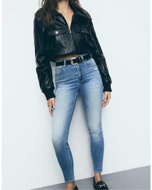 Stradivarius D09 Skinny Super High-waist Jeans - Blue
