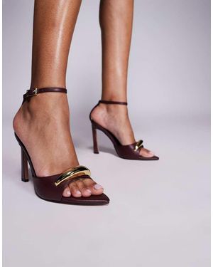 ASOS Napier Trim Detail High Heel Sandals - Pink