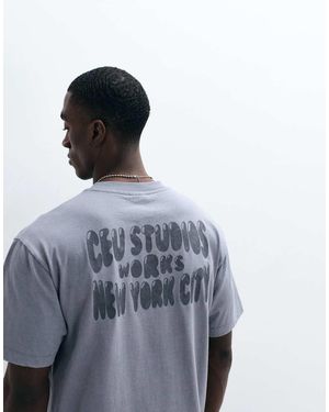 ASOS Relaxed T-shirt With Text Graphic - Grey