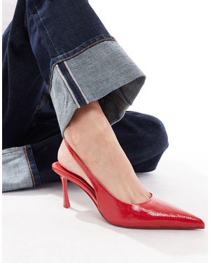 SIMMI Simmi London Wide Fit Lissa Pointed Slingback Heeled Shoe - Blue