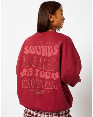 Skinnydip London London Sounds Like A You Problem Sweatshirt - Red