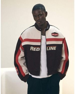 Bershka Racing Jacket - Grey