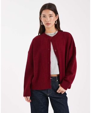 Collusion Oversized Vest Met Ronde Hals - Rood