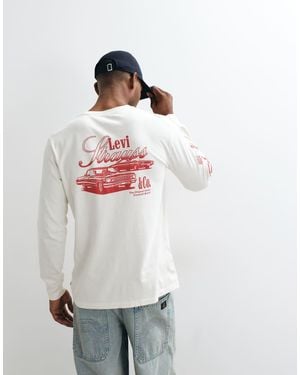 Levi's T-Shirt Bianca Relaxed Con Stampa Sul Retro - Bianco