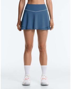 Oysho Comfortlux minirock mit hohem bund und paspelierung - Blau
