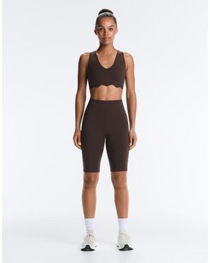 Oysho High Rise Compressive Core Control 25Cm Shorts - Brown