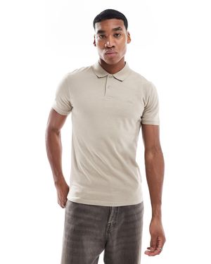 Levi's – schmal geschnittenes polohemd aus flammengarn-jersey - Grau