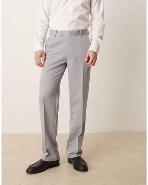 ASOS Smart Straight Leg Trousers - Natural