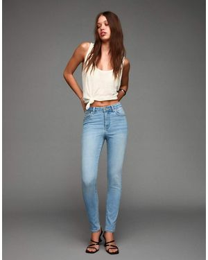 Bershka Super High-waist Soft Skinny Jeans - Grey