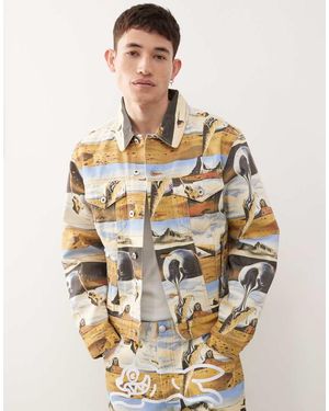 ICECREAM Dreamscape All Over Printed Denim Trucker Jacket Co-ord - Multicolour