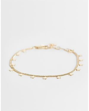 ASOS Zartes kettenarmband mit sternanhängern - Weiß