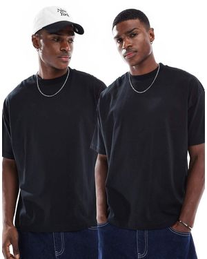 ASOS Confezione Da 2 T-Shirt Oversize Basic Nere - Blu