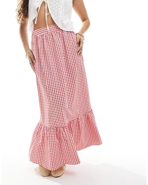 Vero Moda Tie Hem Maxi Skirt - Pink
