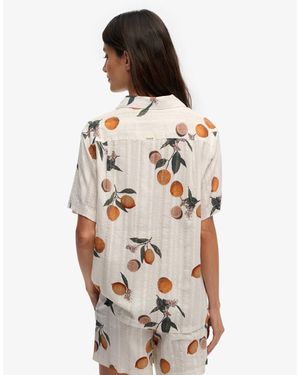 Superdry – beach – kurzärmliges hemd - Natur