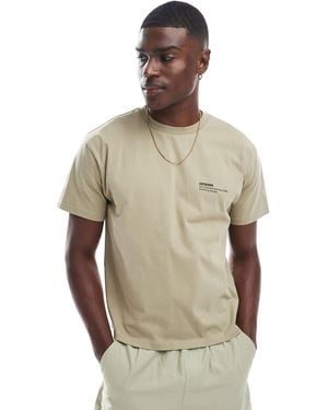 Dr. Denim Short Sleeve Crew Neck Logo Graphic T-shirt - Brown