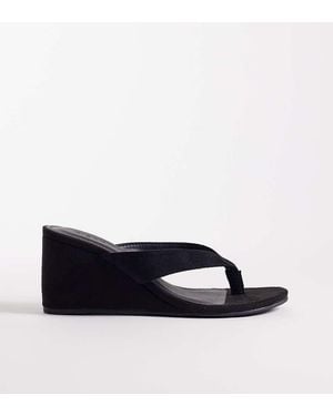 SEQWL Wide Fit Ines Thong Wedge Sandals - Multicolour