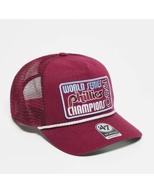 '47 Gorra De Camionero Con Detalle De Parche World Series De -Rojo