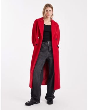 ASOS Formal Sculpted Longline Coat - Red