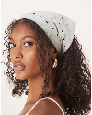 ASOS Broderie Headscarf - Brown