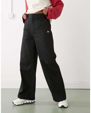 KTZ Pantalones Chinos Negros De Pernera Ancha De