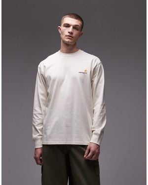 Carhartt American Script Long Sleeve T-shirt - Grey