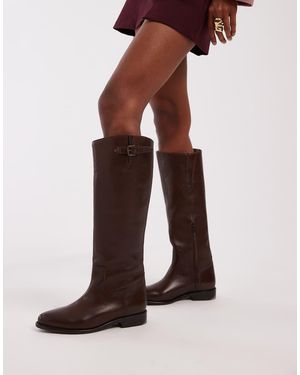 Bronx Botas De Montar Con Detalle De Hebilla Fe-Lise De -Marrón