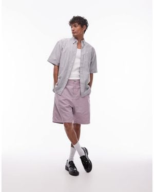 Carhartt Pantalones Cortos Niebla De Corte Holgado Walter Single Knee De - Morado