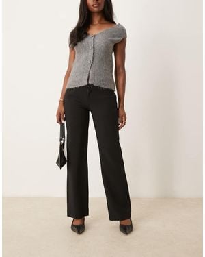Gina Tricot Tailored Straight Leg Trousers - Natural