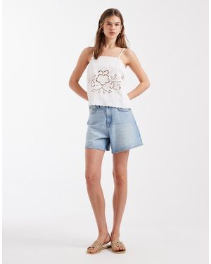New Look Cutwork Cami Top - Blue