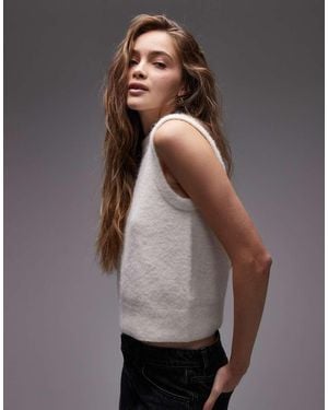 ARKET Alpaca Blend Knitted Tank Vest - Grey