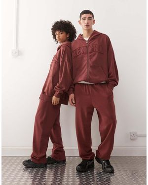 KTZ Joggingbroek Met Rechte Pijpen - Rood