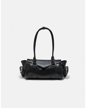 Stradivarius Borsa A Spalla Allungata Con Tasche Nera - Nero