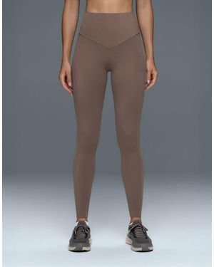 Oysho High-rise Compressive Ankle-length leggings With Pocket - Brown