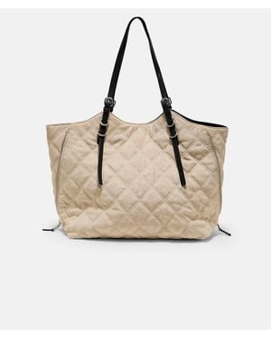 Stradivarius Shopper-tasche mit schulterriemen aus kunstvelours - Natur