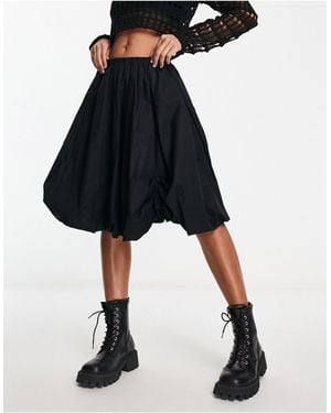 Collusion Puff Ball Midi Skirt - Black