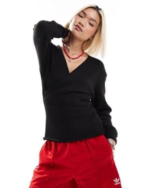 Glamorous Wrap Front Jumper - Red