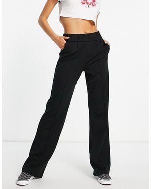 ONLY Elasticated Waist Wide Leg Trousers - Black