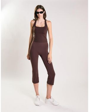 agon® High Waist Cropped Leggings - Natural