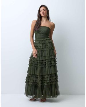 LACE & BEADS Vestito Lungo - Verde