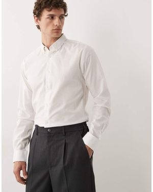 Only & Sons Slim Fit Stretch Poplin Shirt - White