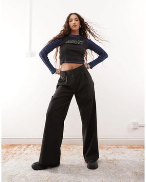 Collusion Tailored Wide Leg Trouser - Black