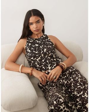 Mango Jamie Sleeveless Top Co-ord - Brown