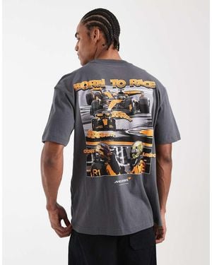 Hollister Camiseta Con Estampado Gráfico Mclaren De - Gris