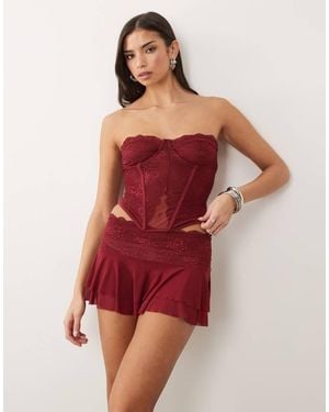 I.AM.GIA Demie Bandeau Structured Lace Corset Top